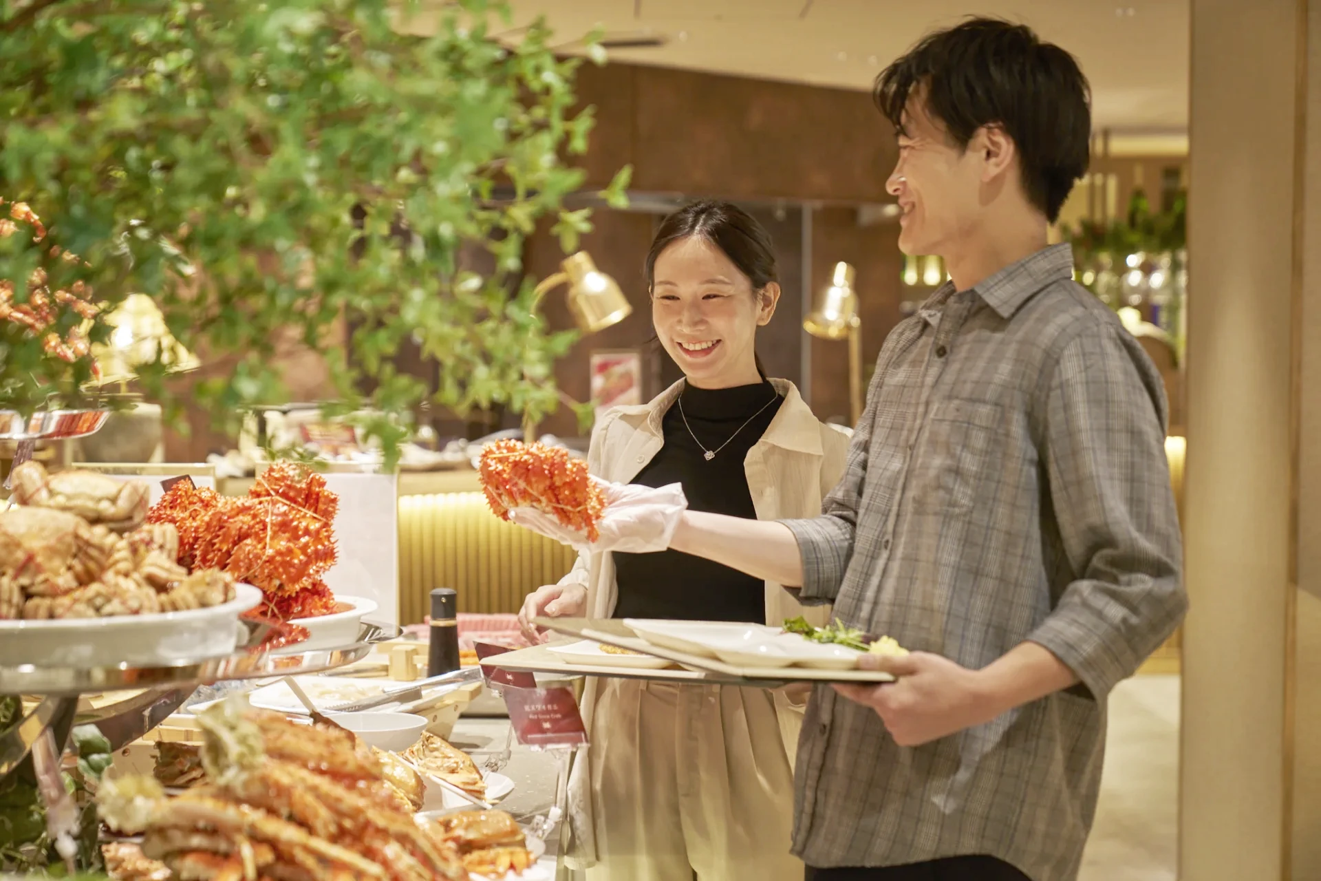 朝食ビュッフェの様子